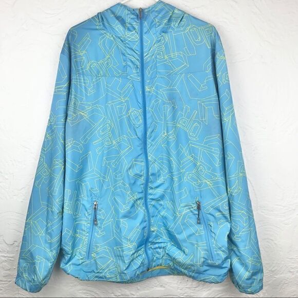 ORAGE light blue snowboard jacket-yellow spell out - Picture 3 of 12